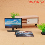 Simulation Miniature Furniture Dollhouse Living Room TV Decoration Kid Gift