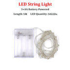 Fairy Lights AA Battery Powered LED Copper Wire String Light Decorative