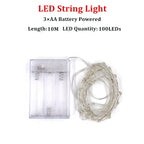 Fairy Lights AA Battery Powered LED Copper Wire String Light Decorative
