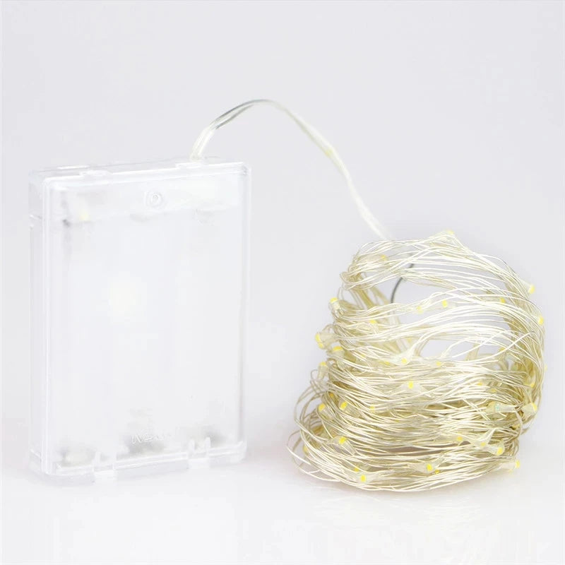 Fairy Lights AA Battery Powered LED Copper Wire String Light Decorative