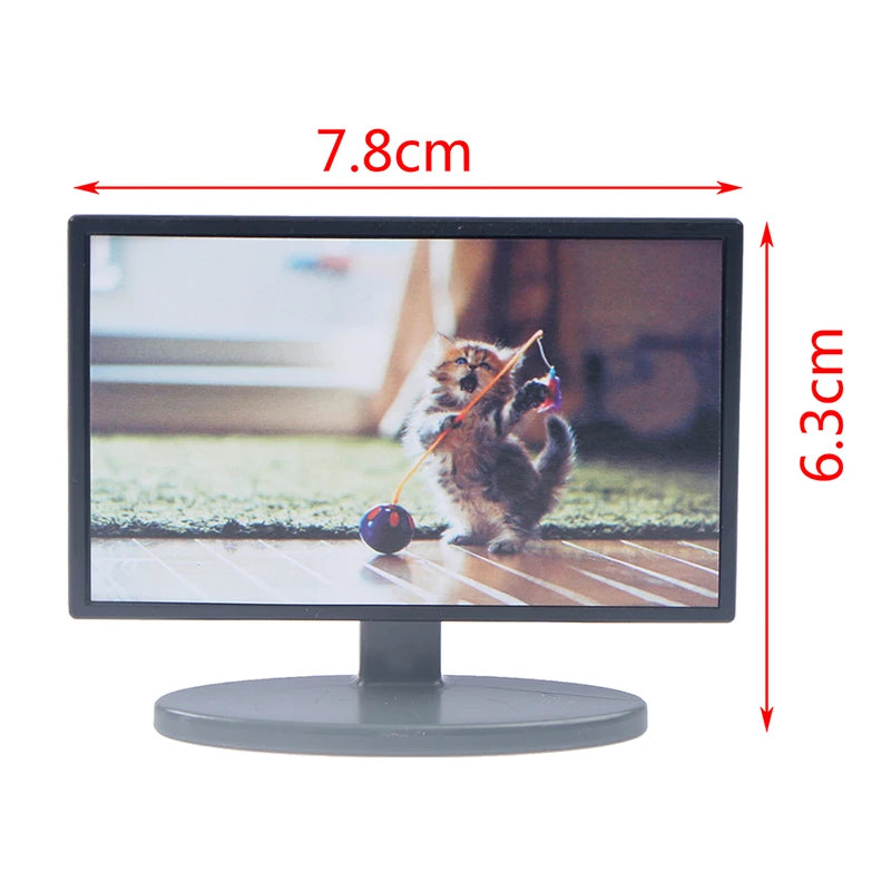 Simulation Miniature Furniture Dollhouse Living Room TV Decoration Kid Gift