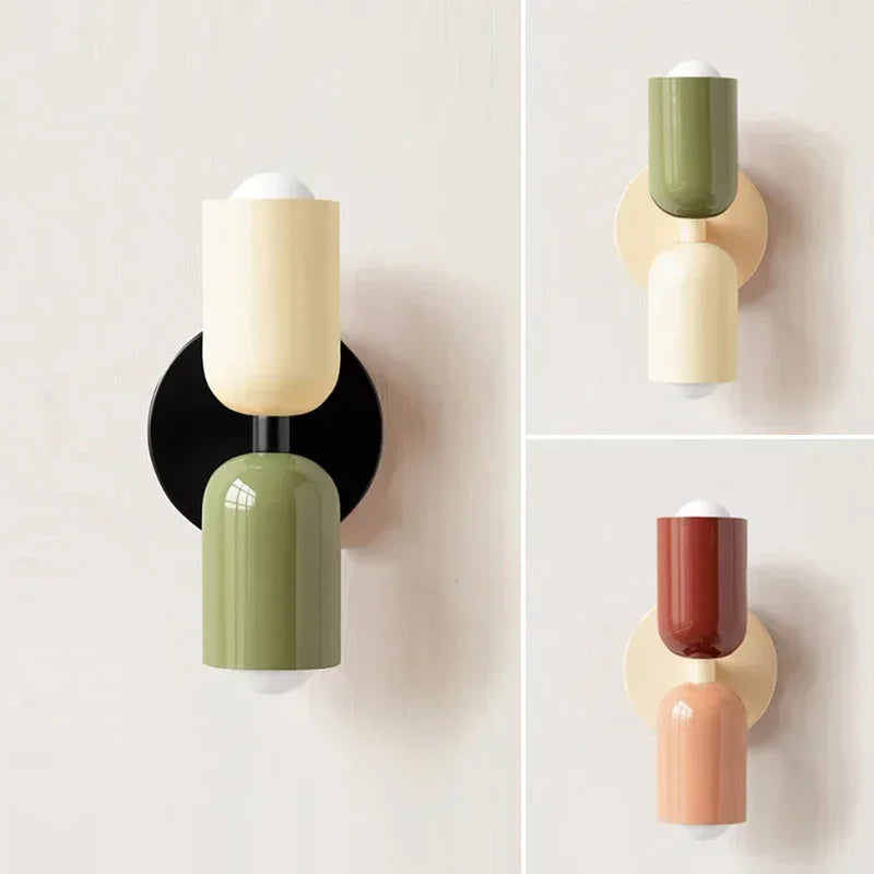 Colorful Nordic Bedside Wall Lamp – Macaron Home Decor