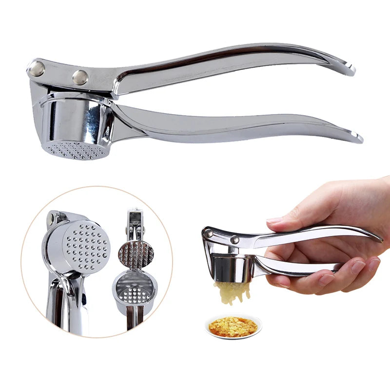 Stainless Steel Garlic Press Crusher & Mincer