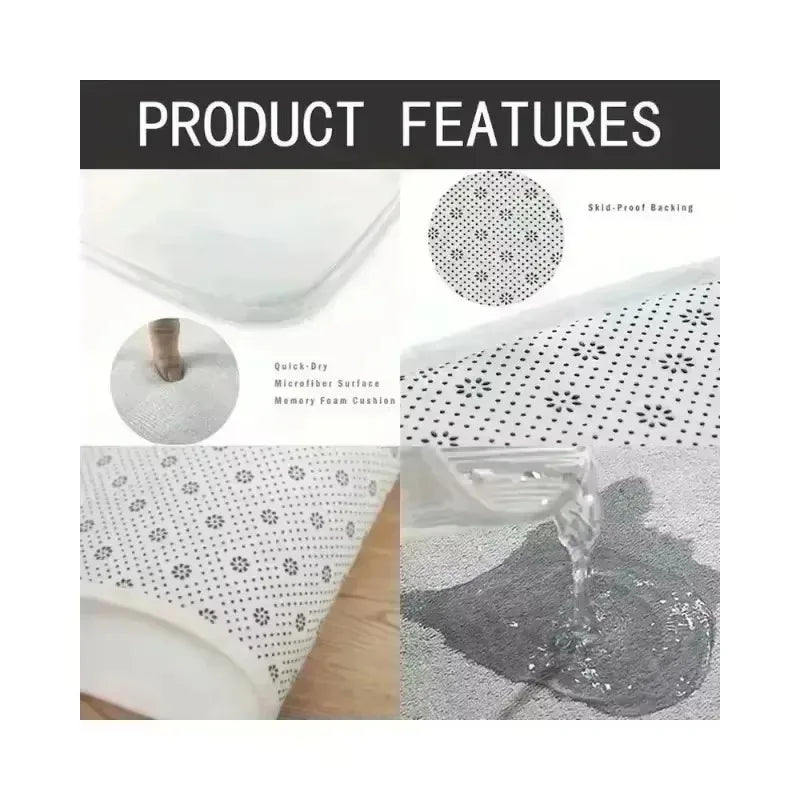 Kitchen Heart Carpet Home Quote Pattern Mat Stylish Area Rug for Kitchen Dining Room