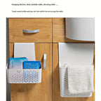 Kitchen Cabinet Door Interior Storage Shelf Hanging Hook Basket Organizer