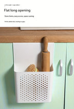 Kitchen Cabinet Door Interior Storage Shelf Hanging Hook Basket Organizer