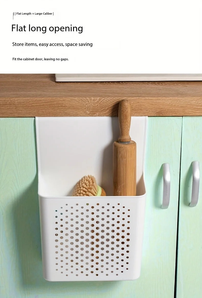 Kitchen Cabinet Door Interior Storage Shelf Hanging Hook Basket Organizer