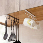 Cabinet Storage Hook – 6-Hook Kitchen & Wardrobe Organizer