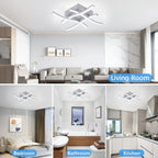Modern Living Room LED Ceiling Light 24W 3-Color Variable Curved Design