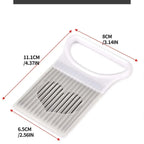 Stainless Steel Onion Slicer & Holder – Safe Kitchen Tool
