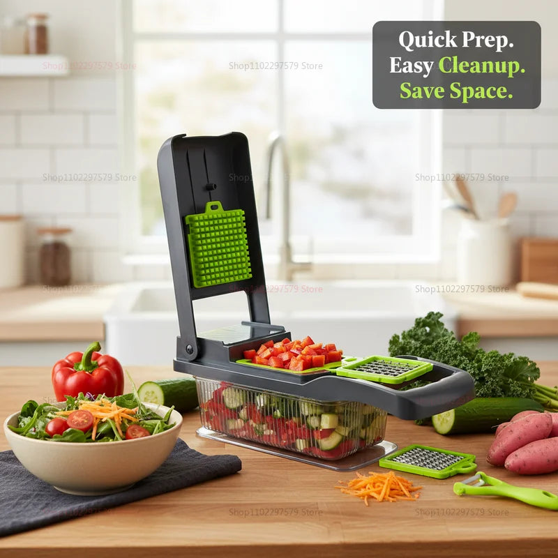 14/16-in-1 Vegetable Chopper Set – Food Processor & Slicer