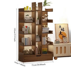 Living Room Bookshelf Solid Wood Cabinet Modern Multi-Level Floor Standing Storage Rack