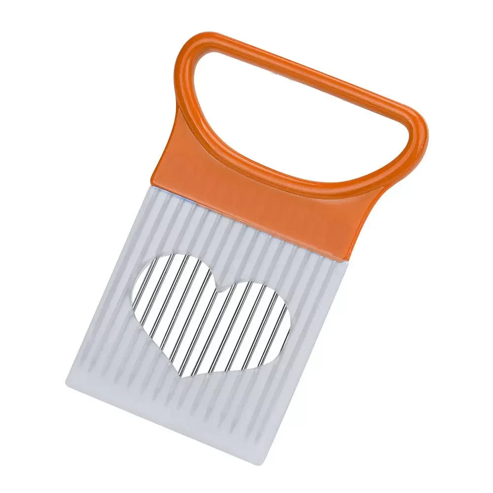 Stainless Steel Onion Slicer & Holder – Safe Kitchen Tool