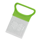 Stainless Steel Onion Slicer & Holder – Safe Kitchen Tool
