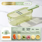 Household kitchen multi-functional slicing and shearing integrated vegetable cutting artifact