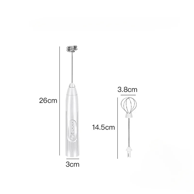 USB Electric Milk Frother – 3-Speed Coffee Foam Maker