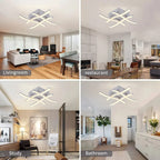 Modern Living Room LED Ceiling Light 24W 3-Color Variable Curved Design