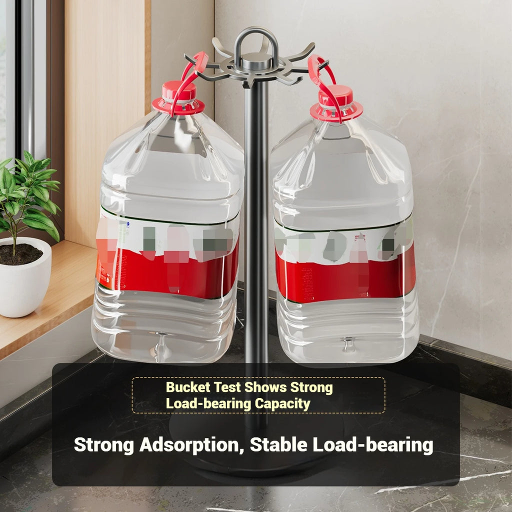 Kitchen Utensil Stand Rotating Storage Hanger with 8 Hooks Countertop Organizer