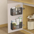 Kitchen Cabinet Door Storage Box Bag Hook Behind Door Basket Organizer