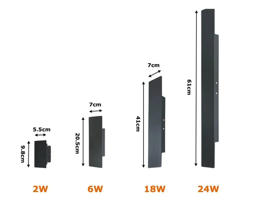 Modern LED Outdoor Wall Lamp – IP54 Waterproof Up Down Light