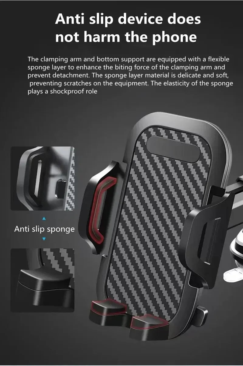 Universal 360° Rotatable Car Phone Holder Windshield Suction Cup & Air Vent Mount Stand for Cellphone Stable Car Phone Bracket