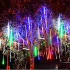 Waterproof Meteor Shower LED String Lights – Outdoor Decor
