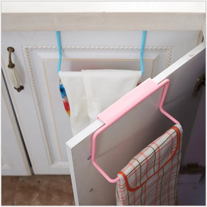 Kitchen Bathroom Single Towel Rack Plastic Debris Rag Hanger Bathroom Towel Rack Towel Bar Cabinet Door  Kitchen Accessories