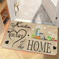 Kitchen Heart Carpet Home Quote Pattern Mat Stylish Area Rug for Kitchen Dining Room