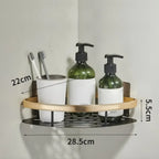 No-Drill Wall Corner Shelf – Bathroom Storage Organizer
