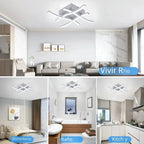 Modern Living Room LED Ceiling Light 24W 3-Color Variable Curved Design
