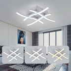 Modern Living Room LED Ceiling Light 24W 3-Color Variable Curved Design