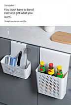 Kitchen Cabinet Door Interior Storage Shelf Hanging Hook Basket Organizer