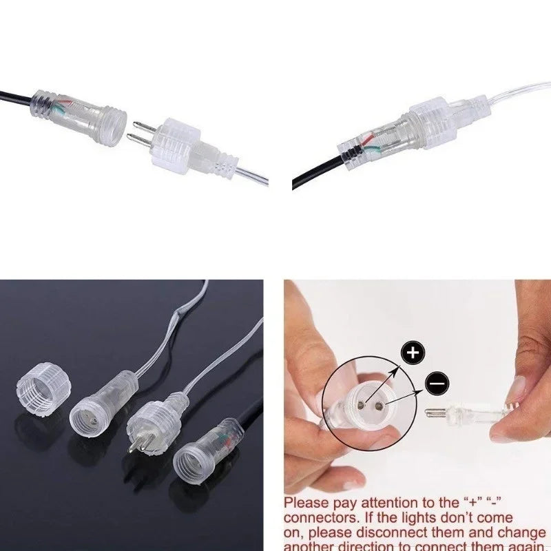 Waterproof Meteor Shower Rain 8 Tube LED String Lights – Outdoor Christmas Decoration