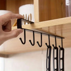 Cabinet Storage Hook – 6-Hook Kitchen & Wardrobe Organizer