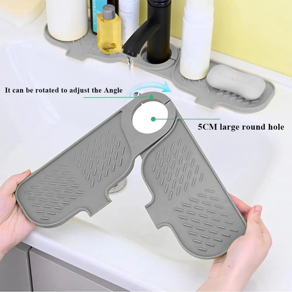 Kitchen Sink Faucet Draining Mat Splash Guard Sink Mat Kitchen Essentials