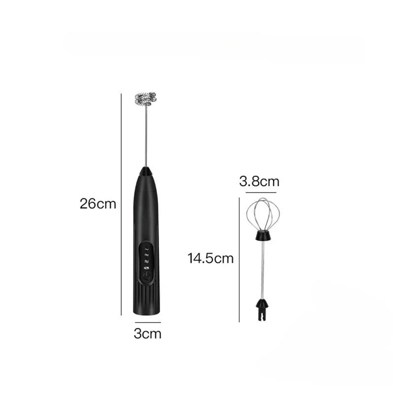 Cordless Electric Milk Frother Mini Coffee Egg Beater Kitchen Gadget