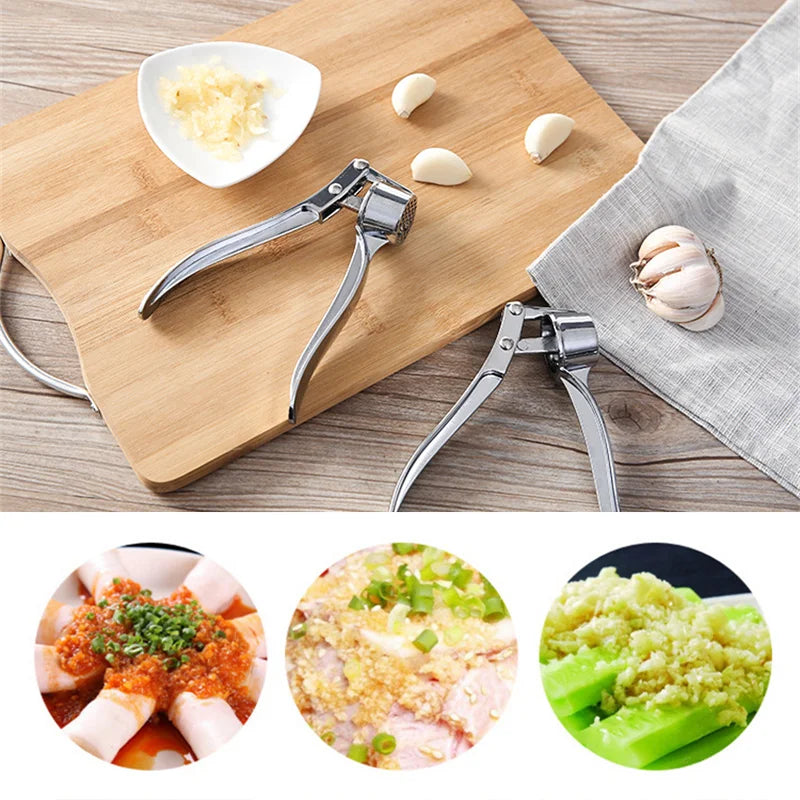 Stainless Steel Garlic Press Crusher & Mincer