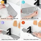 Kitchen Sink Faucet Draining Mat Splash Guard Sink Mat Kitchen Essentials