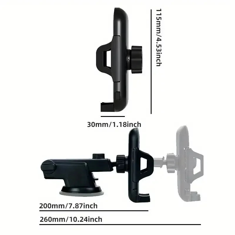 Universal 360° Rotatable Car Phone Holder Windshield Suction Cup & Air Vent Mount Stand for Cellphone Stable Car Phone Bracket