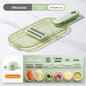 Household kitchen multi-functional slicing and shearing integrated vegetable cutting artifact