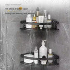 No-Drill Wall Corner Shelf – Bathroom Storage Organizer