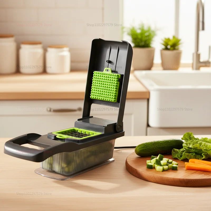 14/16-in-1 Vegetable Chopper Set – Food Processor & Slicer