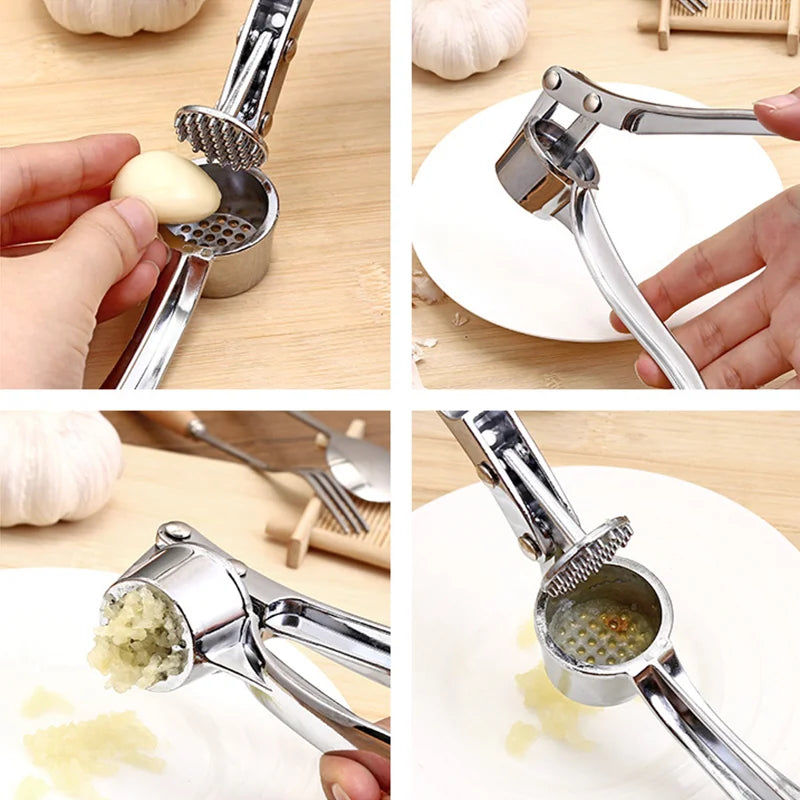 Stainless Steel Garlic Press Crusher & Mincer