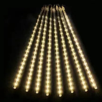 Waterproof Meteor Shower LED String Lights – Outdoor Decor
