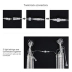 Waterproof Meteor Shower LED String Lights – Outdoor Decor