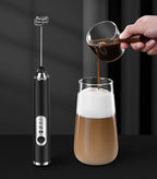 USB Electric Milk Frother – 3-Speed Coffee Foam Maker