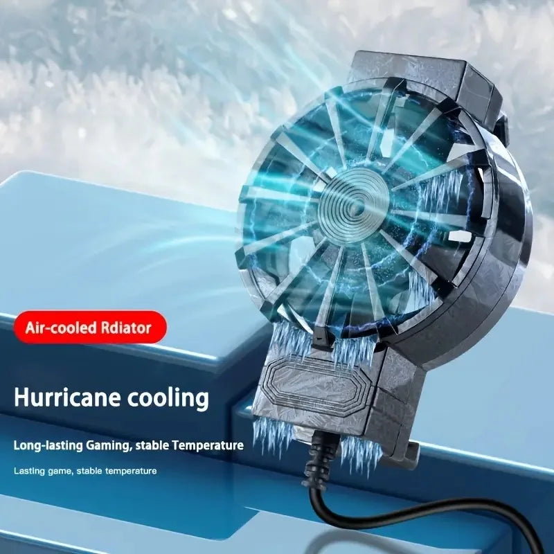 Mini phone cooling fan, USB powered phone cooler, portable cooling fan, suitable for gaming and live streaming enthusiasts