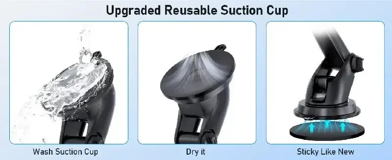 Universal 360° Rotatable Car Phone Holder Windshield Suction Cup & Air Vent Mount Stand for Cellphone Stable Car Phone Bracket