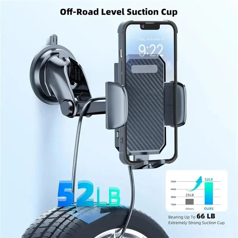 Universal 360° Rotatable Car Phone Holder Windshield Suction Cup & Air Vent Mount Stand for Cellphone Stable Car Phone Bracket