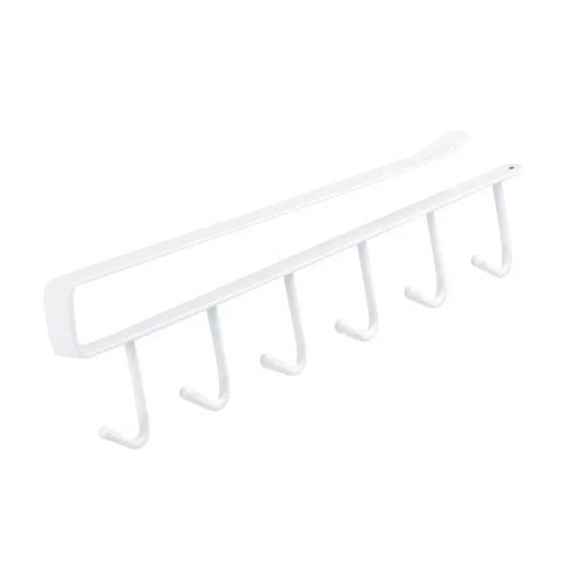 Cabinet Storage Hook – 6-Hook Kitchen & Wardrobe Organizer